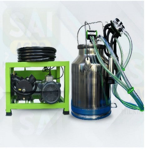 Automatic cow milking machine C40V KP model with heavy-duty double power motor and single bucket