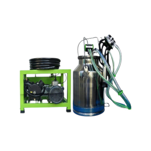 C40V KP Double Power Cow Milking Machine with Krushi Power Motor and Single Stainless Steel Bucket – Machine Point