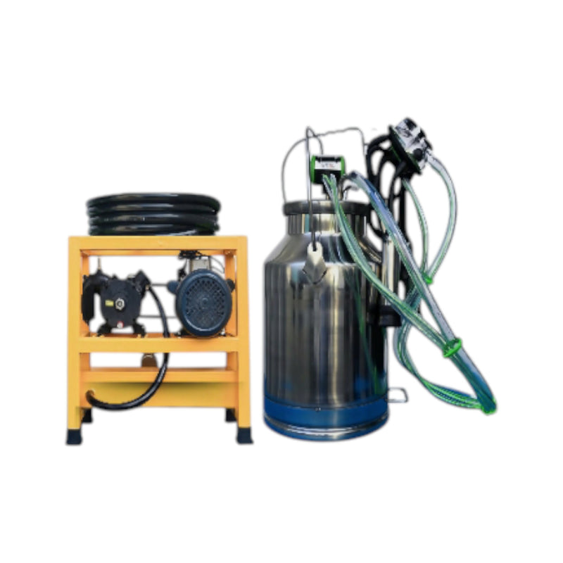 C40V Lite KP Double Power Cow Milking Machine with Krushi Power Motor and Single Stainless Steel Bucket – Machine Point