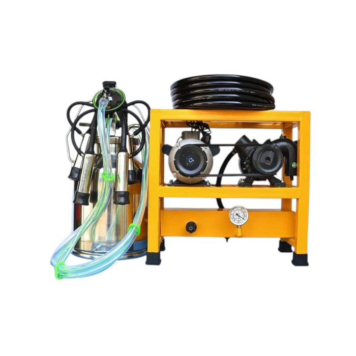 Automatic C40V Lite KP dairy milking machine with double power motor and single SS bucket