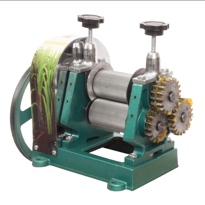 Manual Sugarcane Juice Machine – Strong Stainless Steel Hand Juicer with 110mm Rollers, 50 kg/hr Output