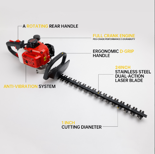 26CC 2-Stroke Hedge Trimmer – 24 Inch Cutting Blade