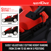 Neptune induction motor lawn mower for home gardening