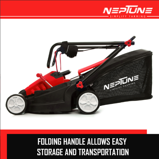 Heavy-duty electric lawn mower for residential lawn care