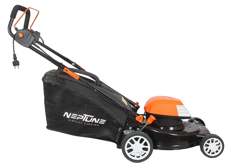 Neptune 1800W lawn mower with 50-litre grass catcher box