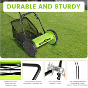 High carbon steel blade lawn mower for clean cutting