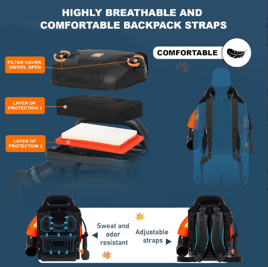 Neptune 500 CFM air volume blower for fast debris removal