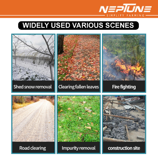 Garden leaf blower and vacuum with 660 m³/h suction capacity