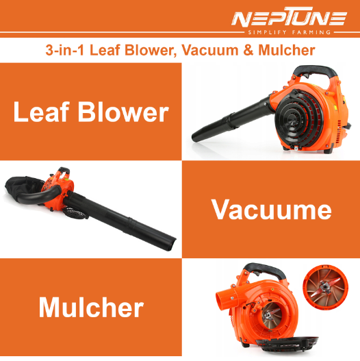 High-power Neptune blower for outdoor cleaning and yard maintenance