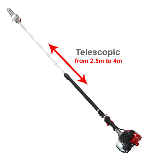 Neptune 26cc petrol telescopic pole pruner with 12-inch bar