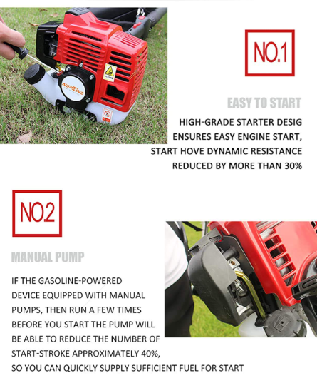 12-inch bar petrol pole saw for landscaping and pruning