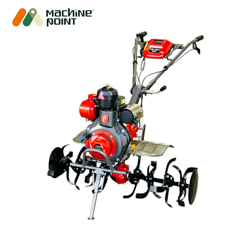 Diesel-powered weeder KPD-1000 with 32 blades and 4.0-8 tyres for professional agriculture.

