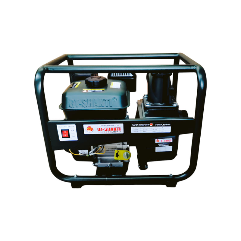 Petrol-operated 4 stroke 4 inch water pump with accessories kit


