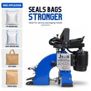 Single needle portable bag closer sewing machine for rice, wheat, flour and fertilizer bags