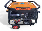 7KW heavy-duty generator with air-cooled engine, fuel tank mounted on top, and strong steel body – built for long-lasting performance in demanding environments
