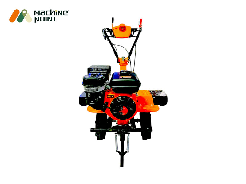 Heavy-duty power weeder with 32 dry blades and gear-driven transmission