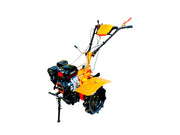 Power weeder with 32 dry blades and ditcher for efficient soil tilling