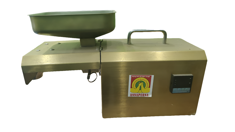 Mini oil expeller with stainless steel body – used for extracting edible oils from seeds and nuts