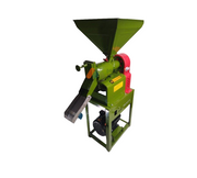 Mini rice mill machine with hopper and motor – ideal for small-scale rice processing, dehusking, and polishing operations in farms and rural setups.