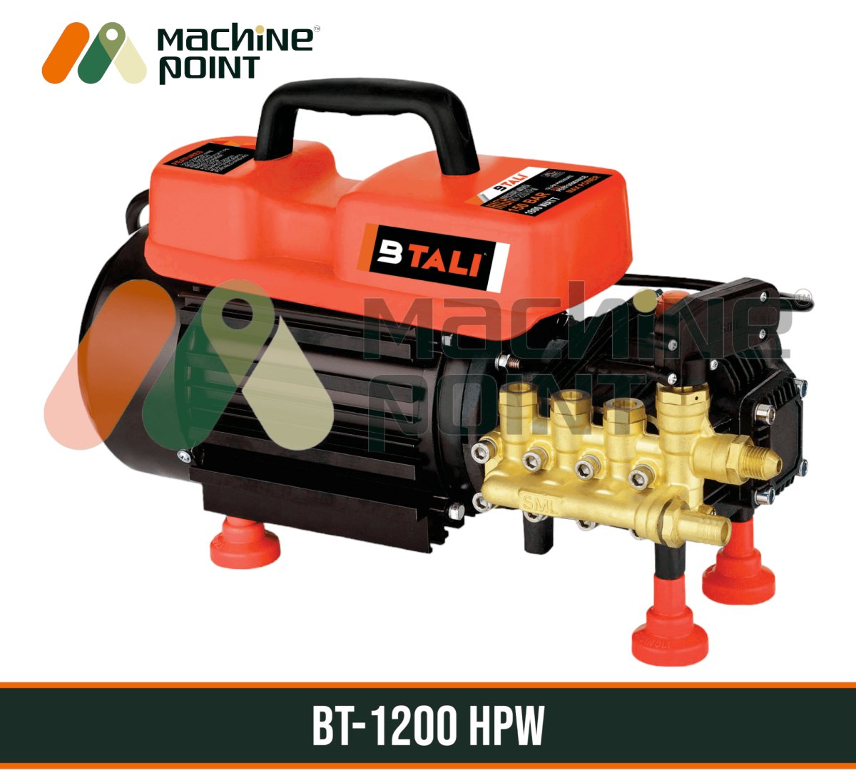 BT 1200 HPW 1800W 12lpm Self Suction High Pressure Washer by Btali industrial machinery