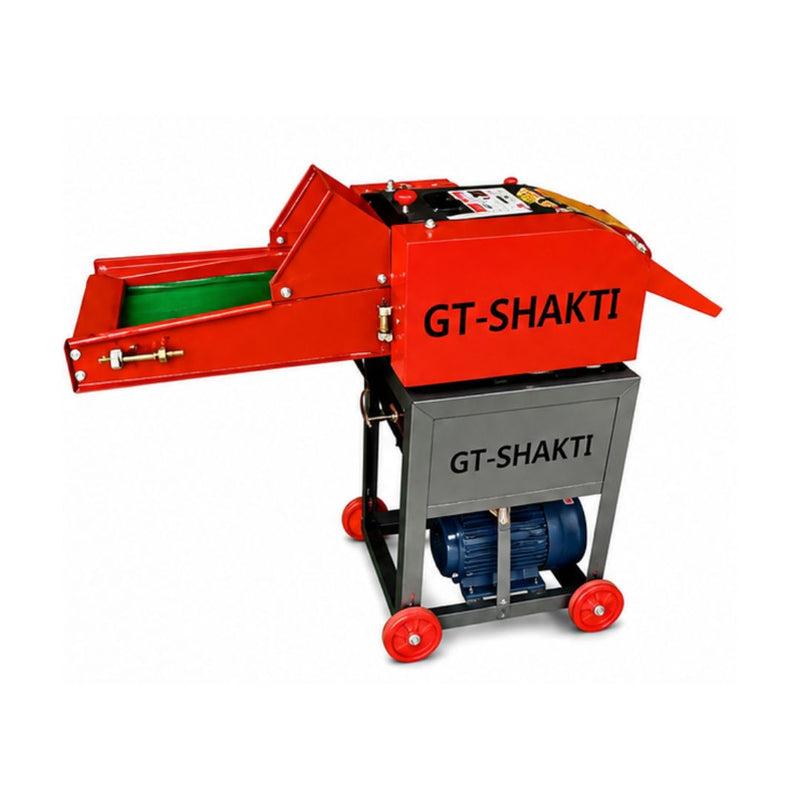 Chaff Cutter Conveyor Belt machine with 4 blades and 600 kg per hour capacity
