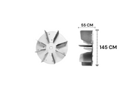 Durable metal blower fan compatible with 6N70 rice huller – enhances grain cleaning and dust removal process