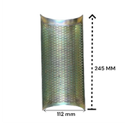 Durable curved rice mill screen compatible with 6N100 model for consistent grain polishing.

