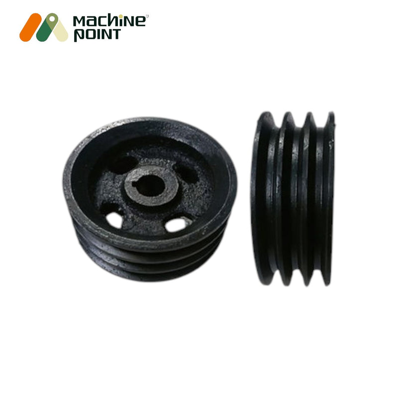 Heavy-duty triple groove pulley compatible with 6N40 rice huller – ensures stable operation and reduced belt slippage.

