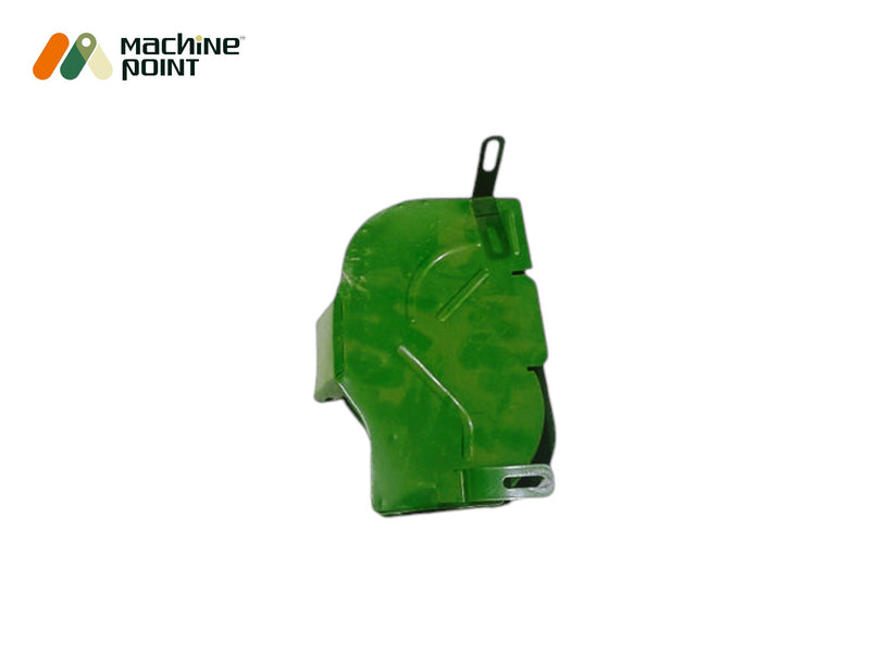 Powder-coated rice outlet guard for 6N100 model – enhances safety and maintains machine hygiene.

