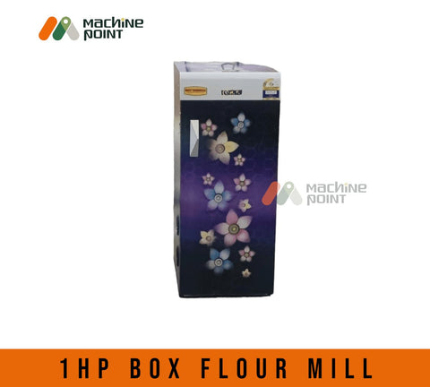 Compact Domestic Box Type Pulverizer - 1 HP Flour Mill with Floral Design