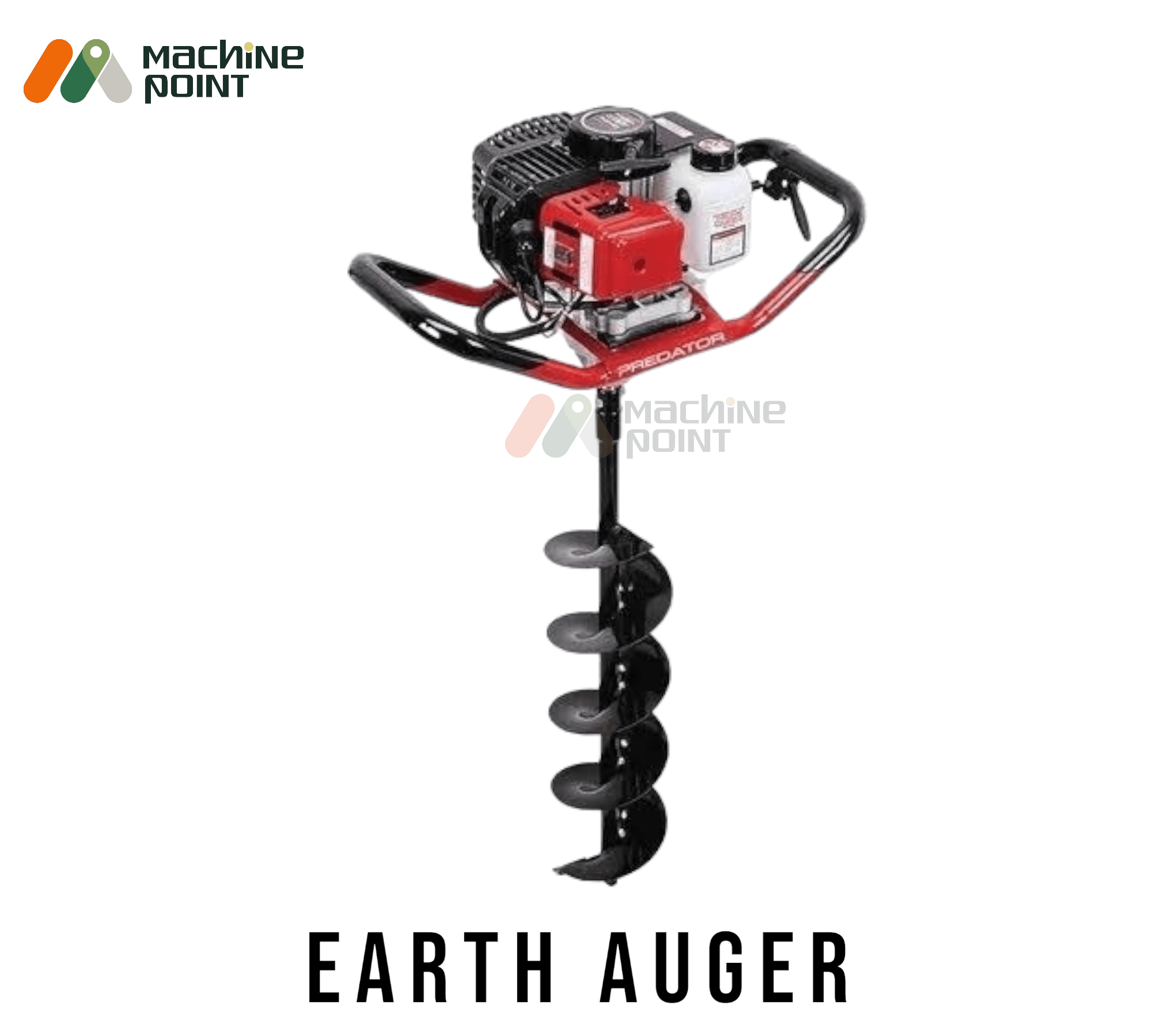 Powerful 63cc Earth Auger with 6-inch Bit from MachinePoint, designed for efficient soil drilling in agricultural and landscaping applications.