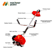 Heavy-duty agricultural brush cutter with stable brand carburetor and torch spark plug