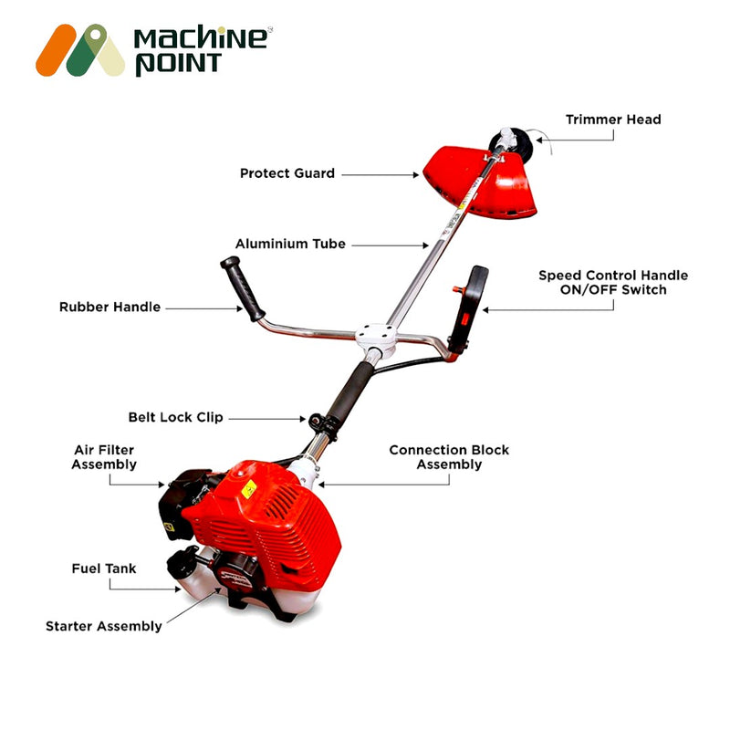 Heavy-duty agricultural brush cutter with stable brand carburetor and torch spark plug