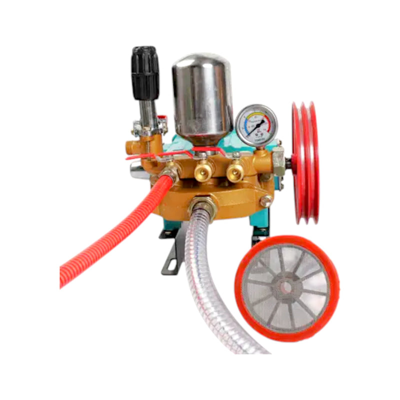 High-pressure agricultural sprayer with full metal body and pulley