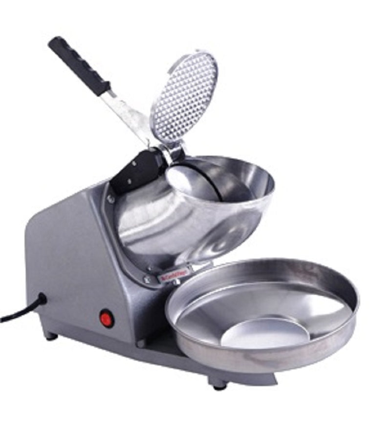 Electric Ice Crusher Machine Ice Gola Maker Dish Gola Machine for Home 3 Blades Snow Cone Maker Sensor Prevent Splash Electric Shaved Ice Crusher Machine 300W, 220lbs/h (Stainless Steel)
