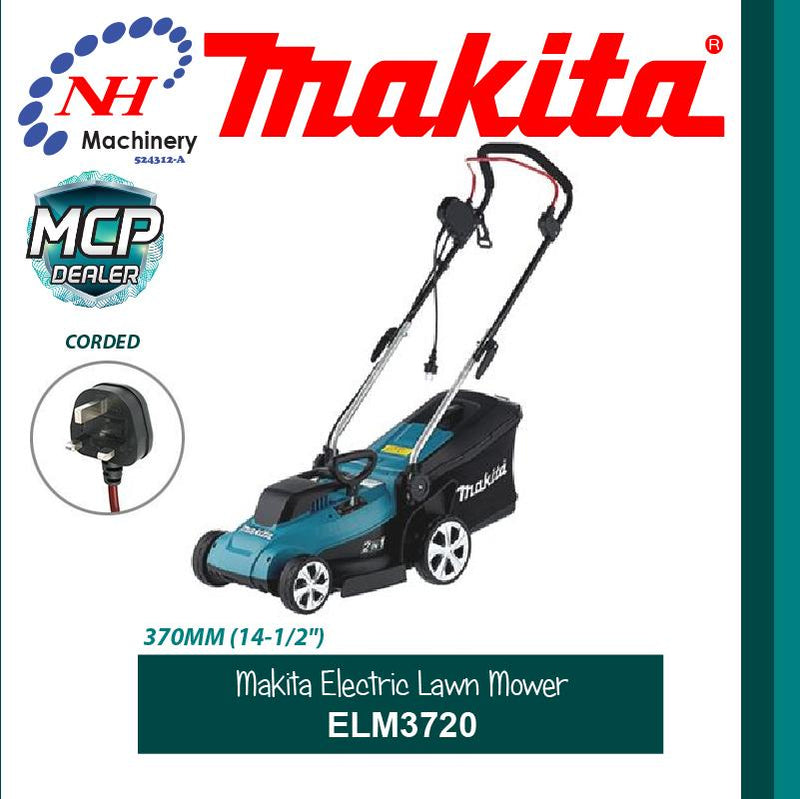 Makita ELM3720 1400W 2-in-1 Electric Lawn Mower