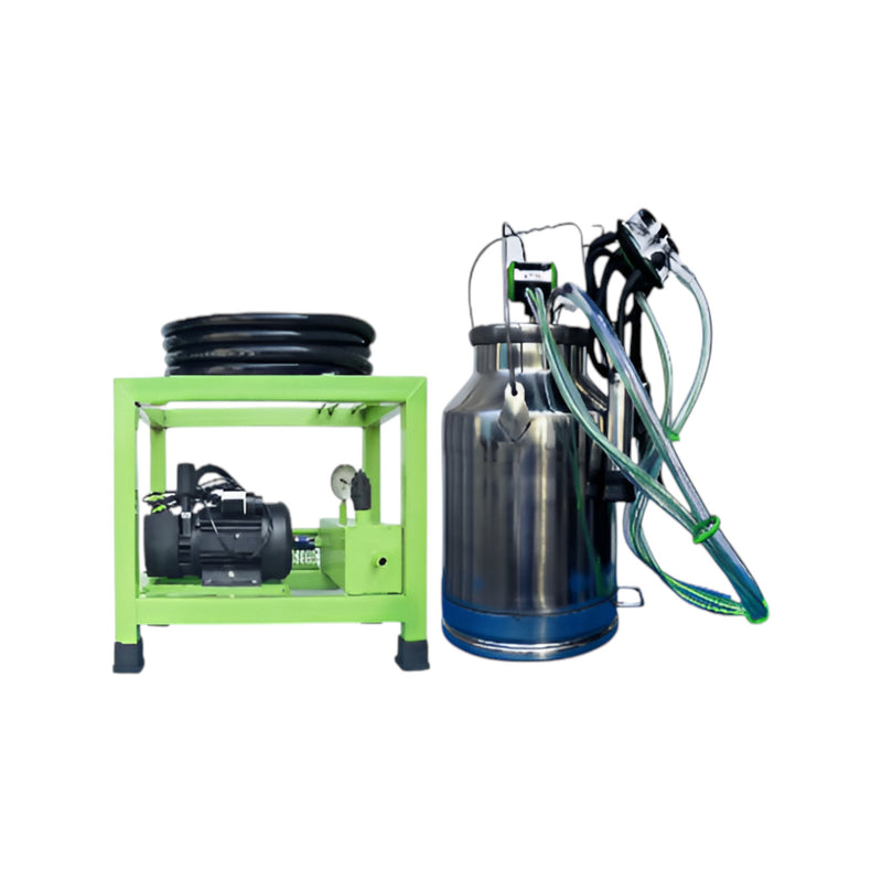 MB20 Square 200 LPM Monoblock Cow Milking Machine with Stainless Steel Bucket – Machine Point