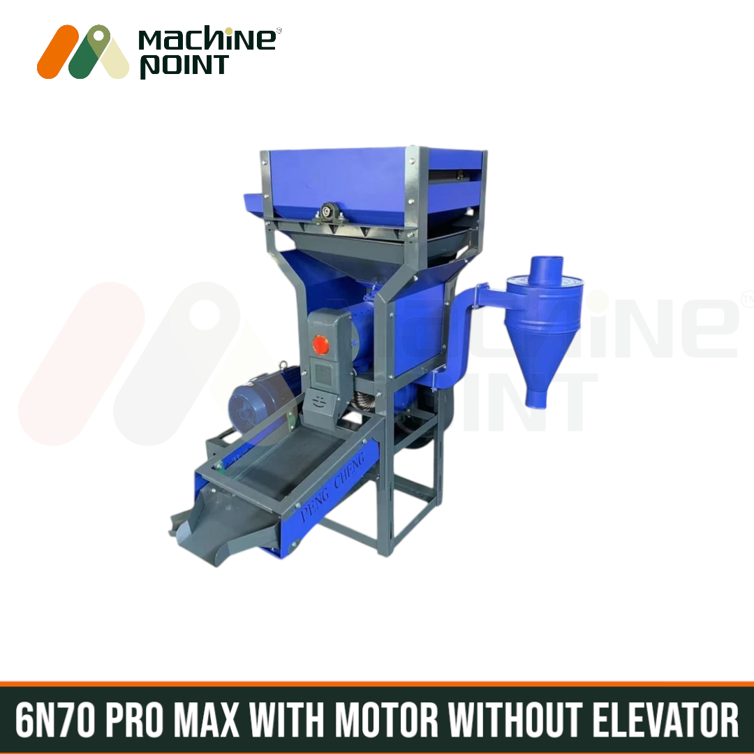 6N70 Pro Max Rice Mill With 10 HP Motor Without Elevator - Machine Point