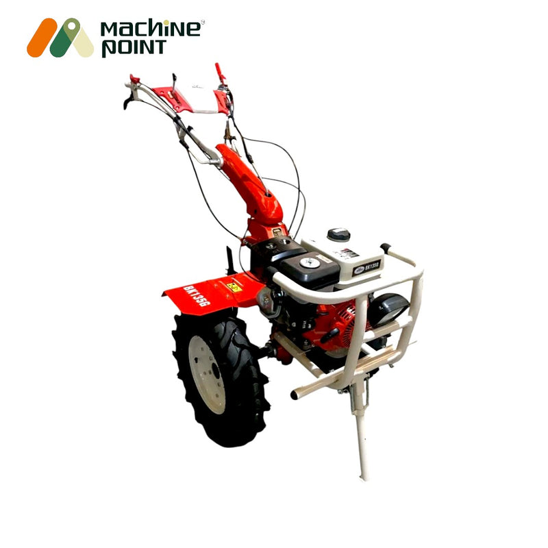 Heavy-duty FJ-1100 tiller with Honda-powered 177F engine and radial tyres.

