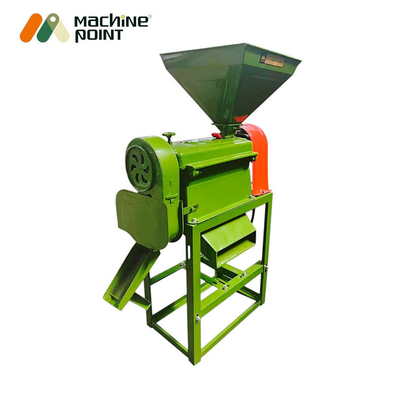 Portable rice mill unit for dehusking and polishing without motor

