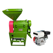 Mobile rice milling machine with cleaner, sheller, and polisher

