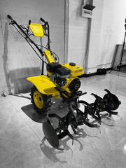 Power Weeder 7hp Petrol Engine With 3 Attachments Ridger, Iron Wheel & Cage Wheel