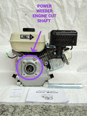 7HP petrol power weeder engine with cut shaft and user manual, ideal for farming and gardening.