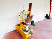 Commercial-grade wooden cold press oil machine with steel drum – ideal for organic and ayurvedic oil production