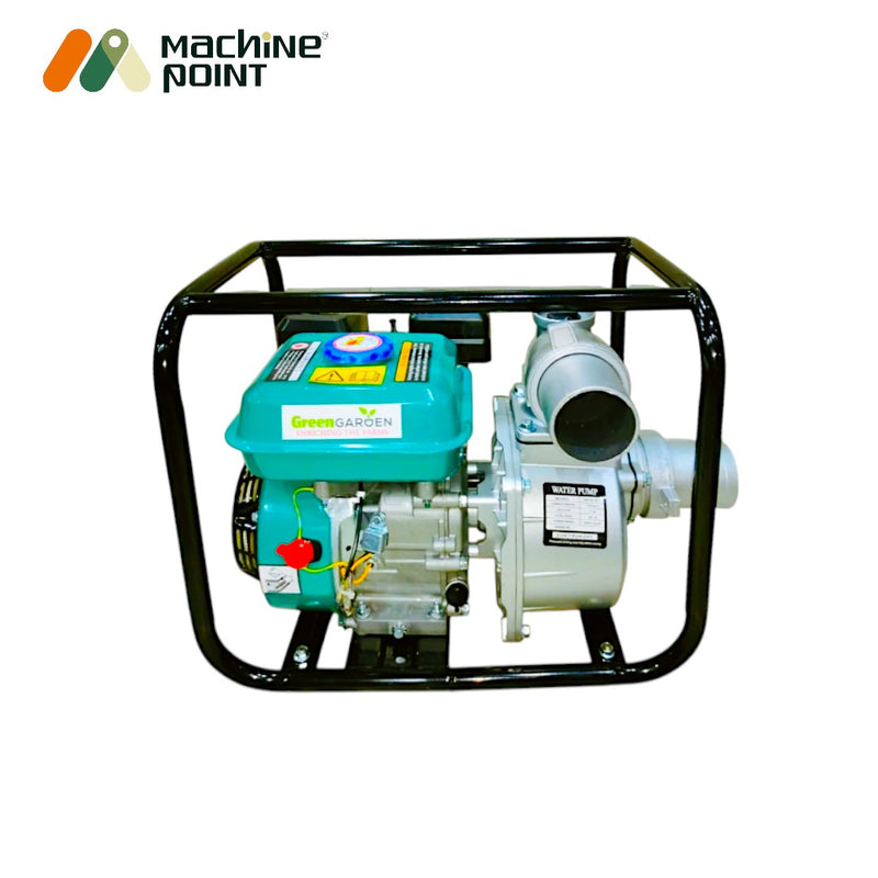 Agricultural water pump 3-inch with durable frame and hose set

