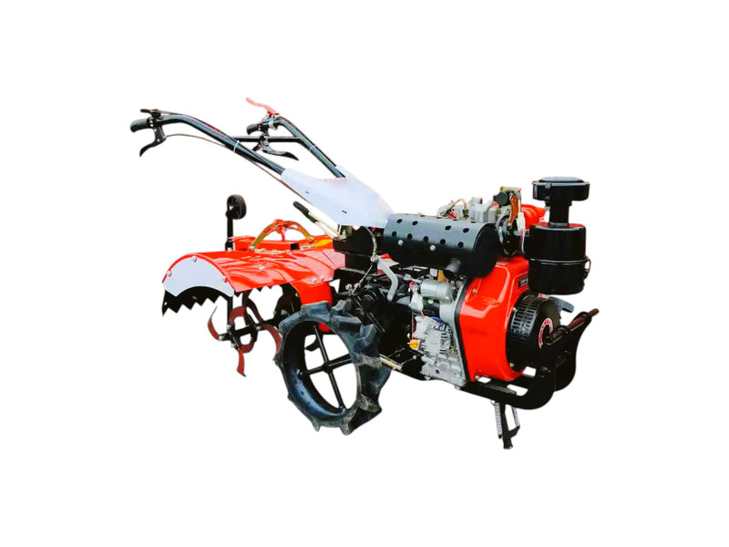 Diesel Weeder with Rotary Blade, Split Plough, and Ridger Attachments